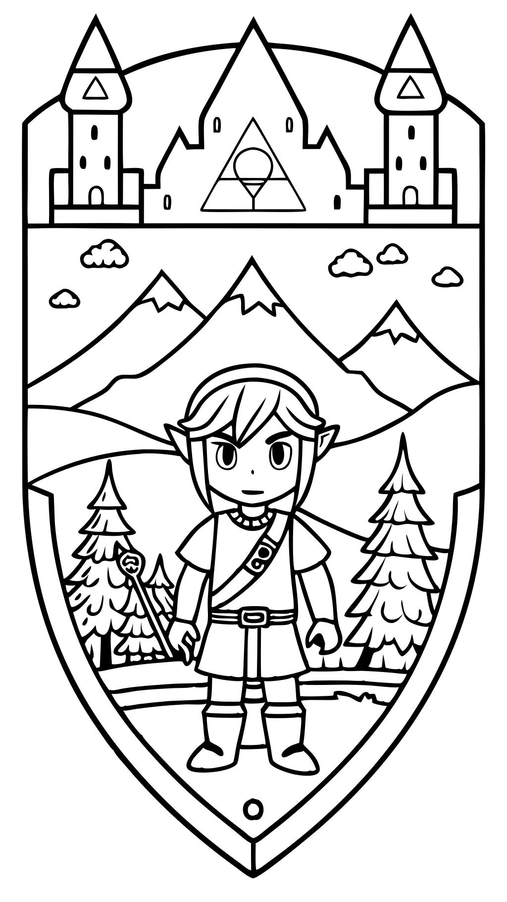 link zelda coloring pages